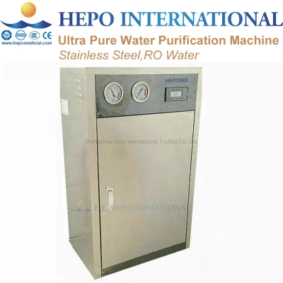 Sistema de purificación de agua de ósmosis inversa ultrapura desionizante de acero inoxidable de baja potencia con UV