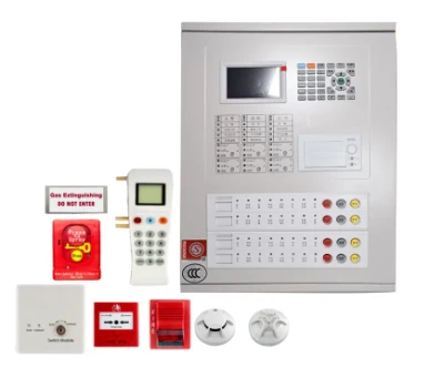 Sistema de alarma de extinción de incendios por gas para seguridad y protección en laboratorios
